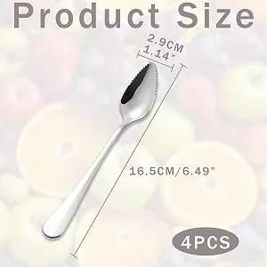 Ложка Фруктова з нержавіючої сталі 4 шт. synthetic.ua - Фото 1