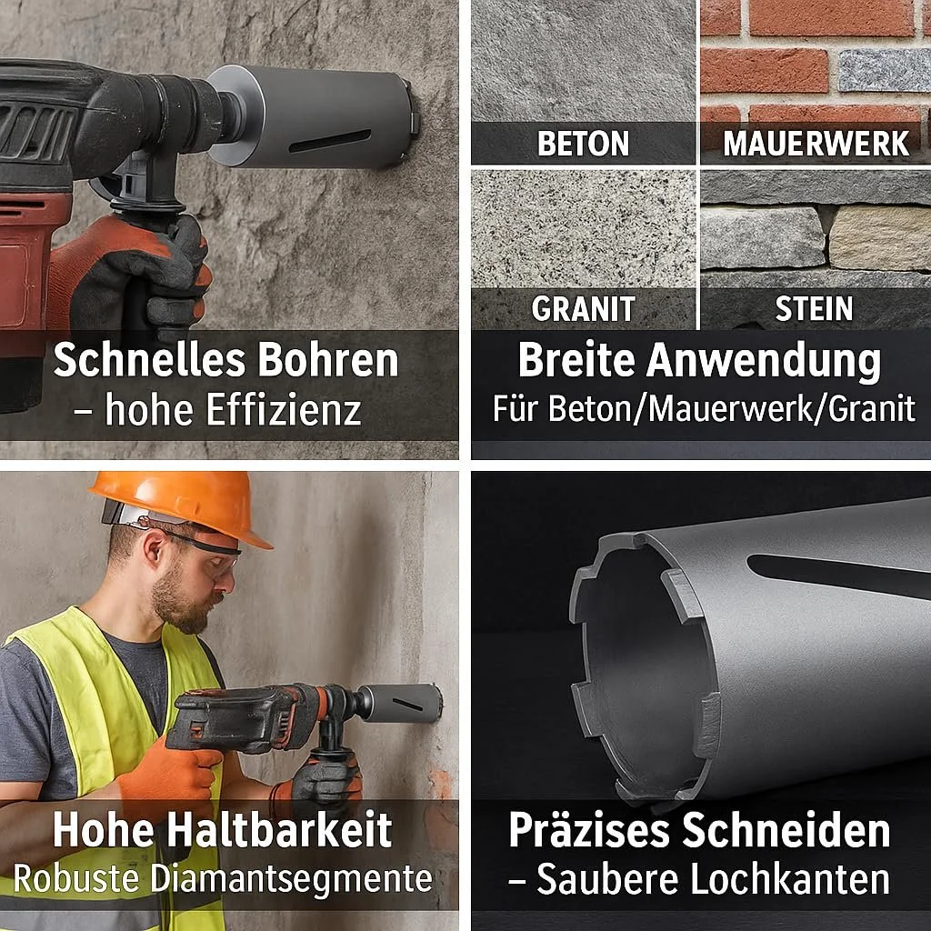 Алмазна корончаста пила Ct&t Industrie SDS Plus 120mm Silver, фото №3