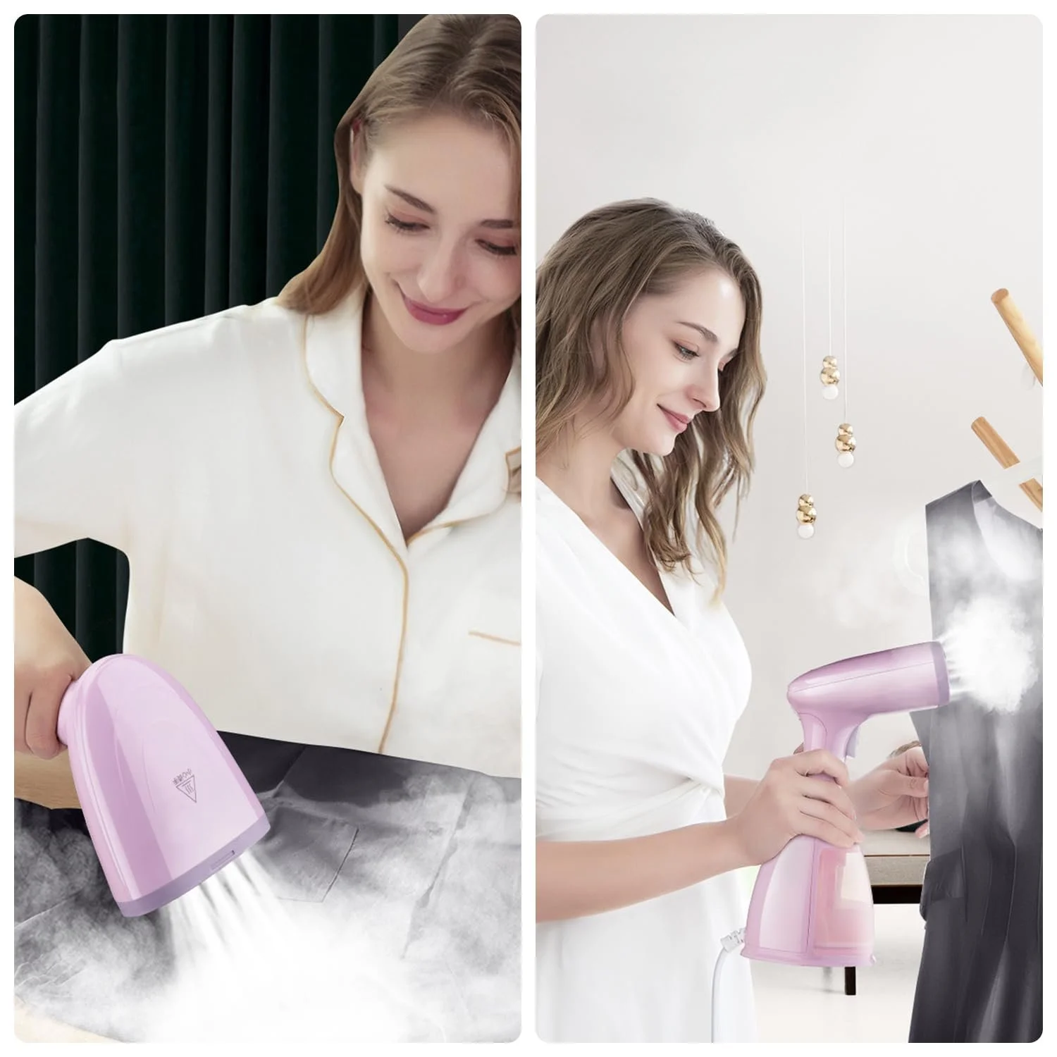 Портативный отпариватель YENTAKE 350 мл 3 режима Розовый, фото №8