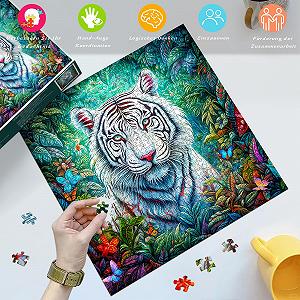 Пазл HUADADA Tiger and Flower 1024 елементи 50 x 50 см synthetic.ua - Фото 1