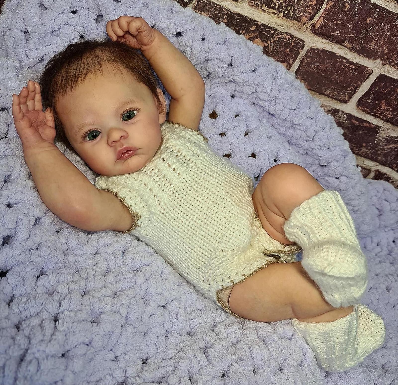 Кукла Zero pam Reborn Baby Girl 48 см Силиконовая Кукла Младенец с волосами, фото №1