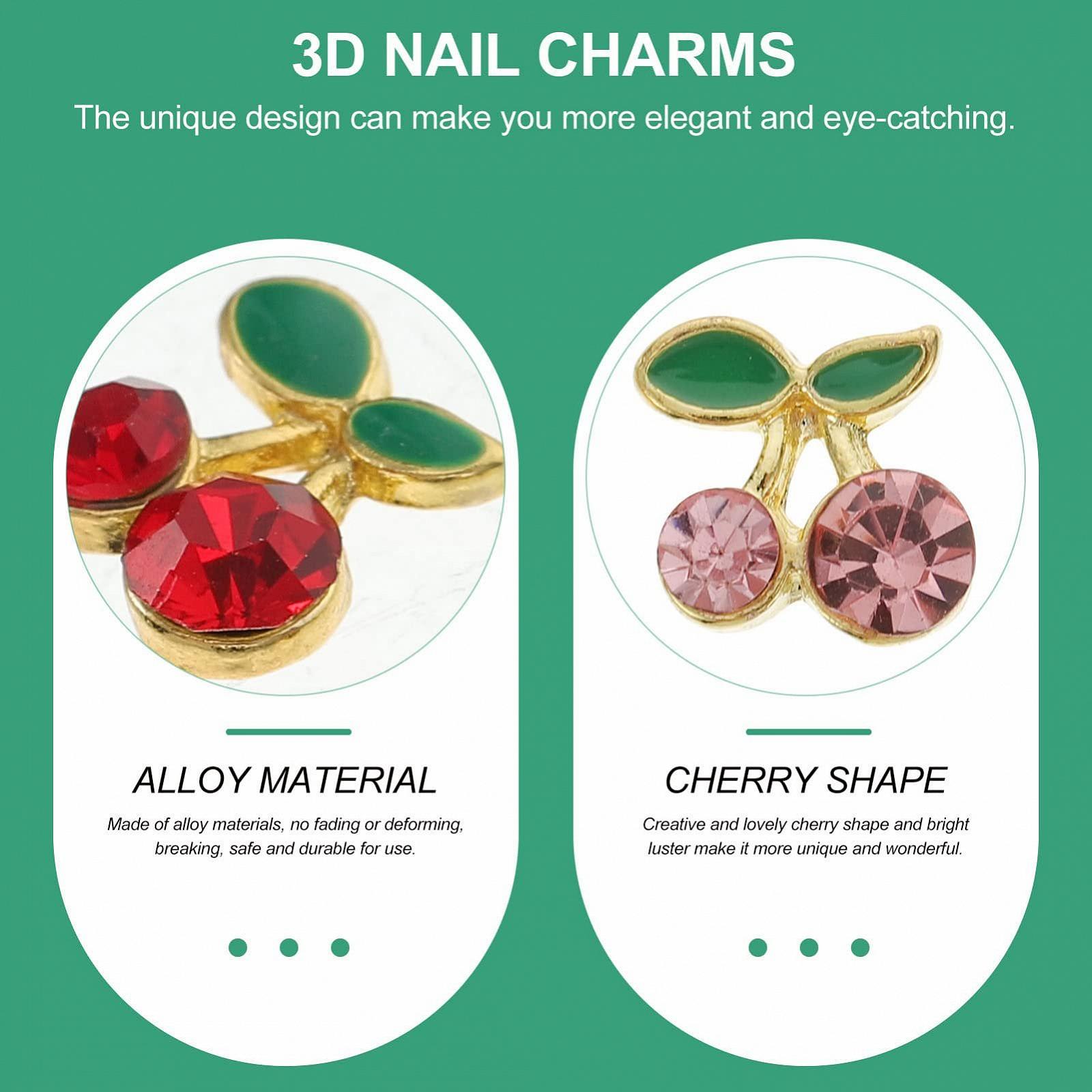 Наклейки для ногтей Ipetboom Пачка из 144 шт. Вишня 3D, фото №7