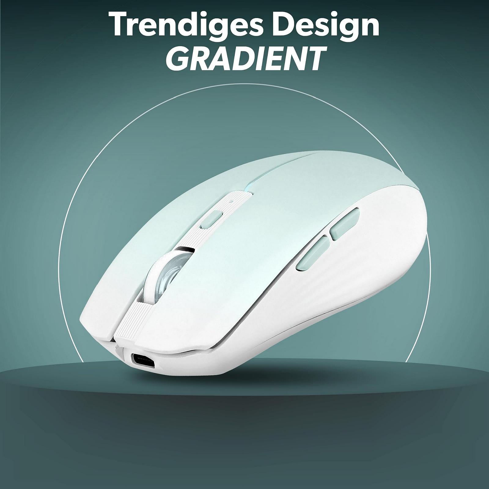 Мышь T'nB Беспроводная Dual Mode Bluetooth и USB-A Аккумуляторная 1600 DPI 6 Кнопок Синяя, фото №2