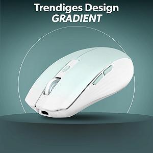 Мышь T'nB Беспроводная Dual Mode Bluetooth и USB-A Аккумуляторная 1600 DPI 6 Кнопок Синяя synthetic.ua - Фото 1