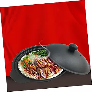 Кастрюля чугунная SOIMISS с крышкой термостойкая synthetic.ua - Фото 1