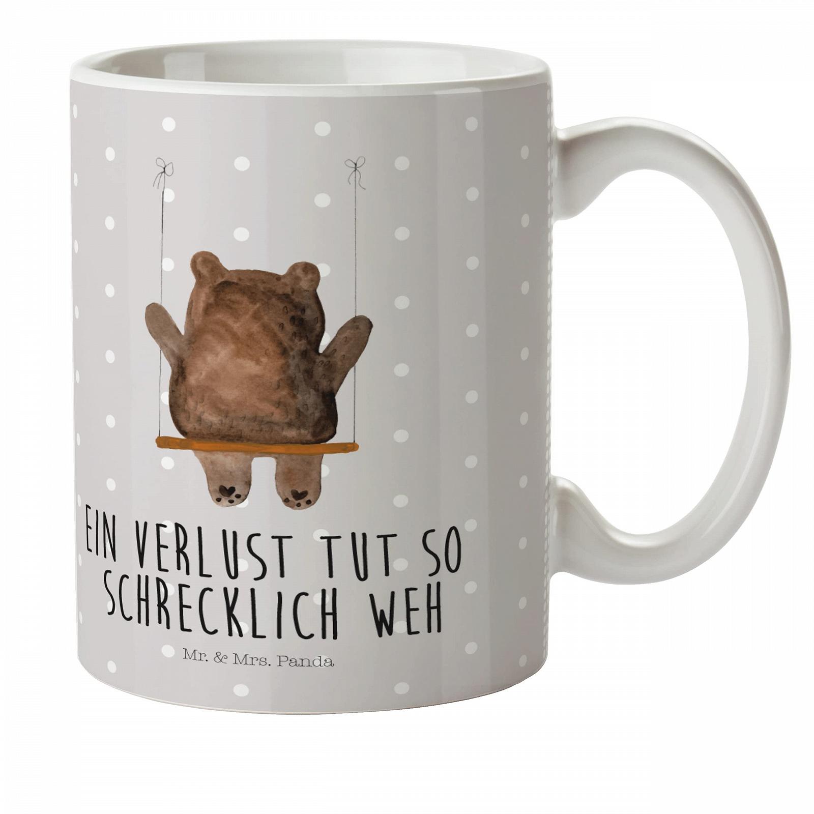 Дитяча Кружка Mr. & Mrs. Panda Ведмідь Гойдалки Ударостійка Кружка, фото №1
