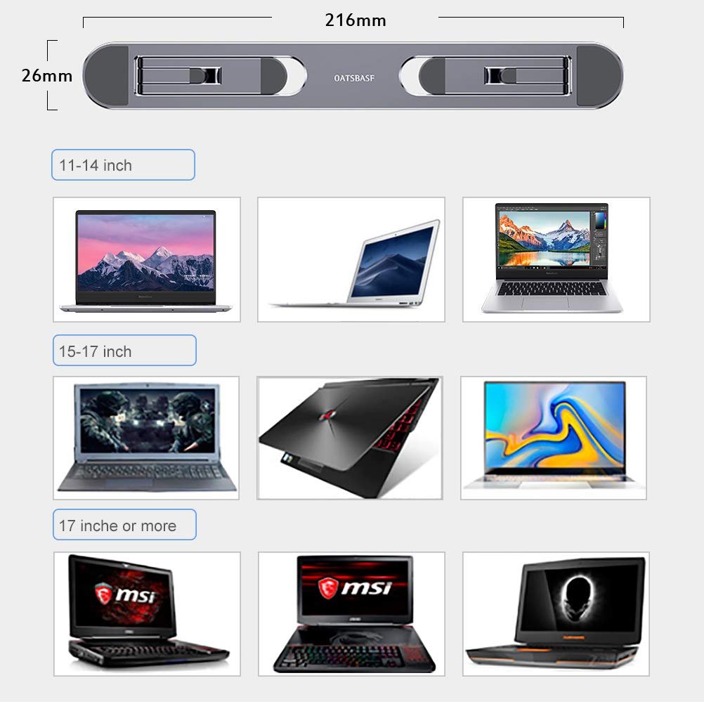 Подставка для ноутбука, Mini Foldable, алюминиевая, совместимая с MacBook Air Pro, Dell XPS, HP и другими ноутбуками 10-15.6 дюймов, клавиатурами, фото №6 Подставка для ноутбука, Mini Foldable, алюминиевая, совместимая с MacBook Air Pro, Dell XPS, HP и другими ноутбуками 10-15.6 дюймов, клавиатурами, фото №6