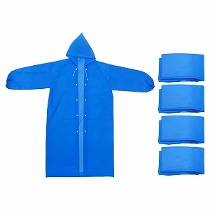 Пончо дощове PATIKIL 4 шт. Унісекс для виживання, багаторазові потовщені - Фото 1