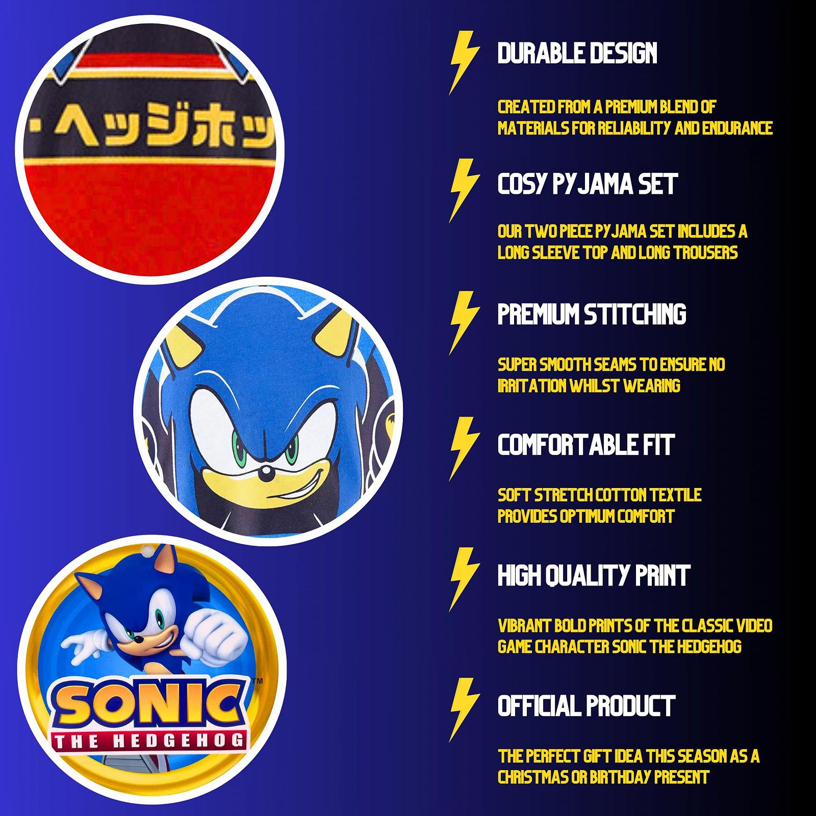 Комплект піжами для хлопчиків Sonic the Hedgehog Футболка та довгі штани Набір 2 шт, фото №5