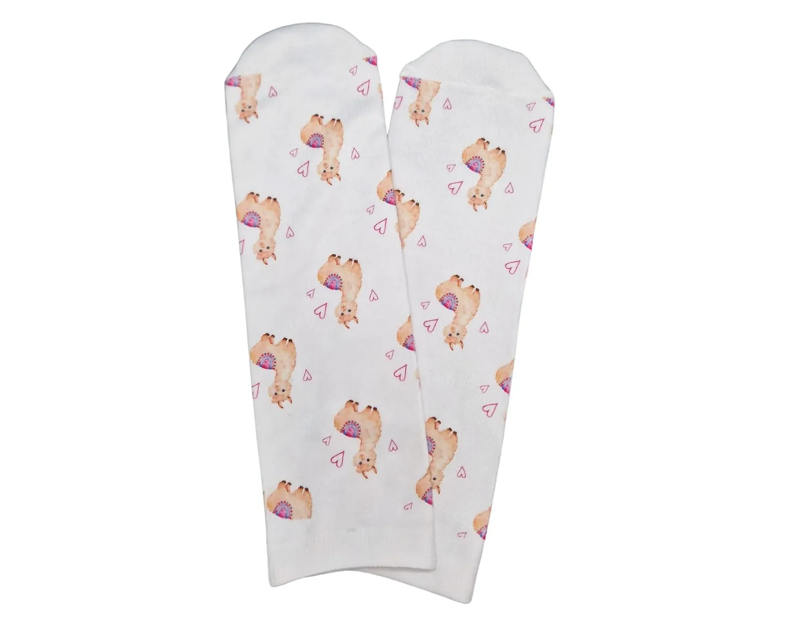 Кумедні жіночі шкарпетки з альпакою ламою, короткі, фото №1