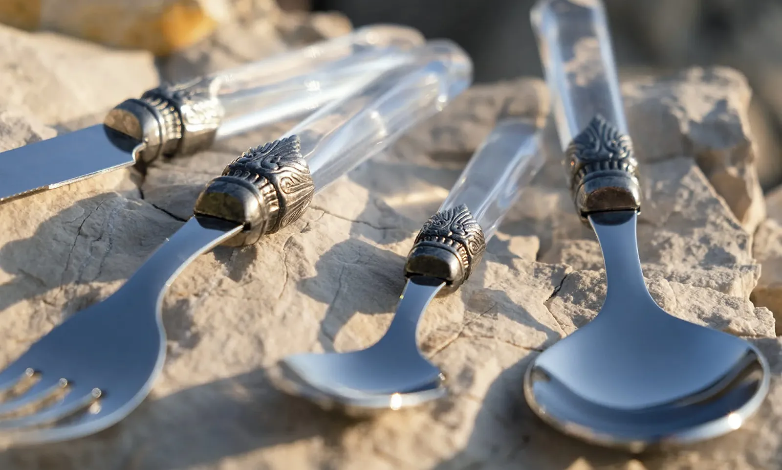 Набор столовых приборов Rivadossi Venezia Прозрачный, 4 предмета, фото №5