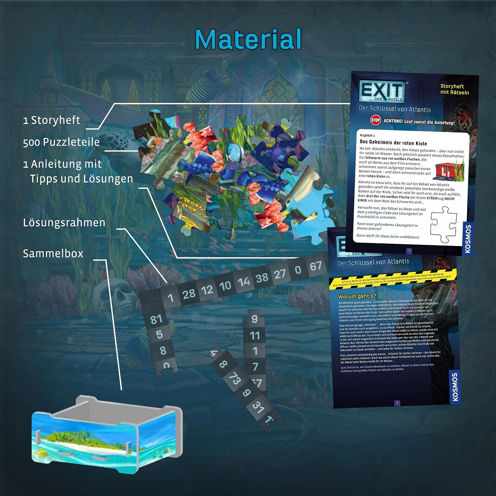 Пазл-квест KOSMOS EXIT - The Puzzle The Key to Atlantis 500 элементов от 10 лет, фото №6