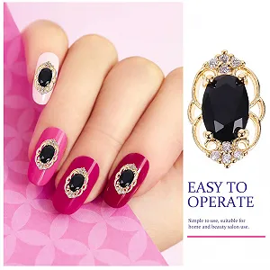 Украшение для ногтей FRCOLOR, 10 шт., Темные металлические самоцветы, мелкие украшения для ногтей, подвеска для маникюра, аксессуары для ногтей Miss Rhinestones, Хэллоуин synthetic.ua - Фото 1