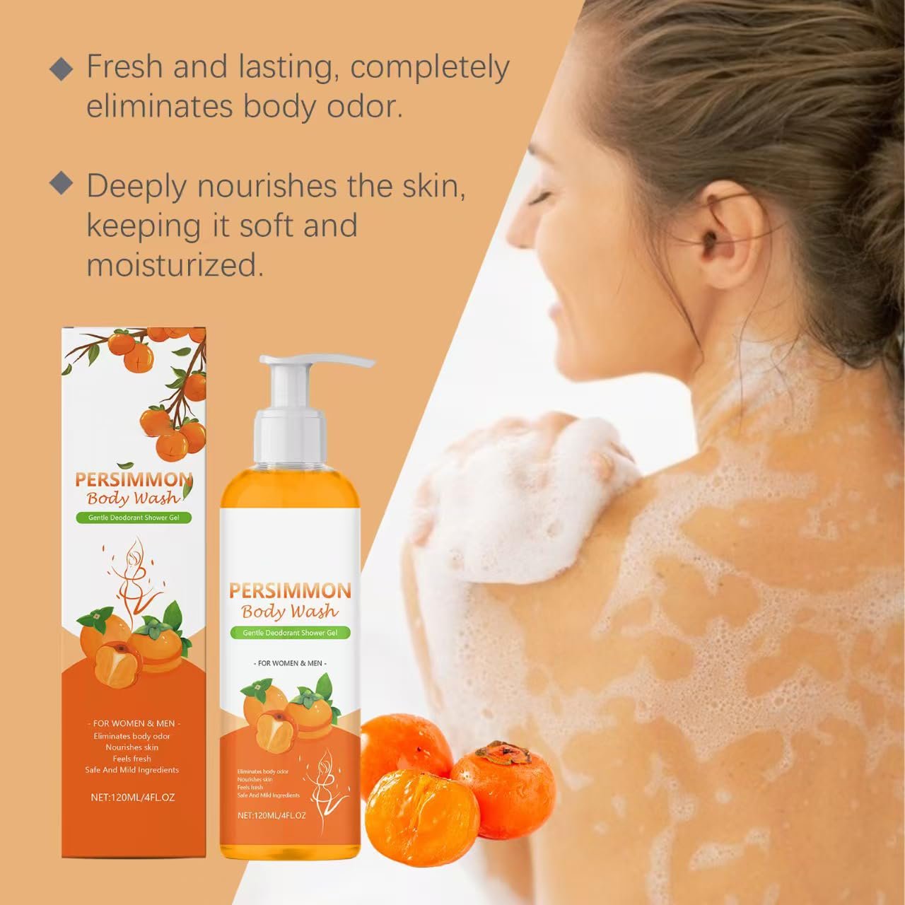 Гель для душу Persimmon Body Wash Travel Brightening Sensitive (1 шт.), фото №4