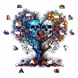 Деревянный пазл Skull с деталями неправильной формы 28.2 × 14.0 см цена на synthetic.ua - Фото 1 Деревянный пазл Skull с деталями неправильной формы 28.2 × 14.0 см synthetic.ua - Фото 1