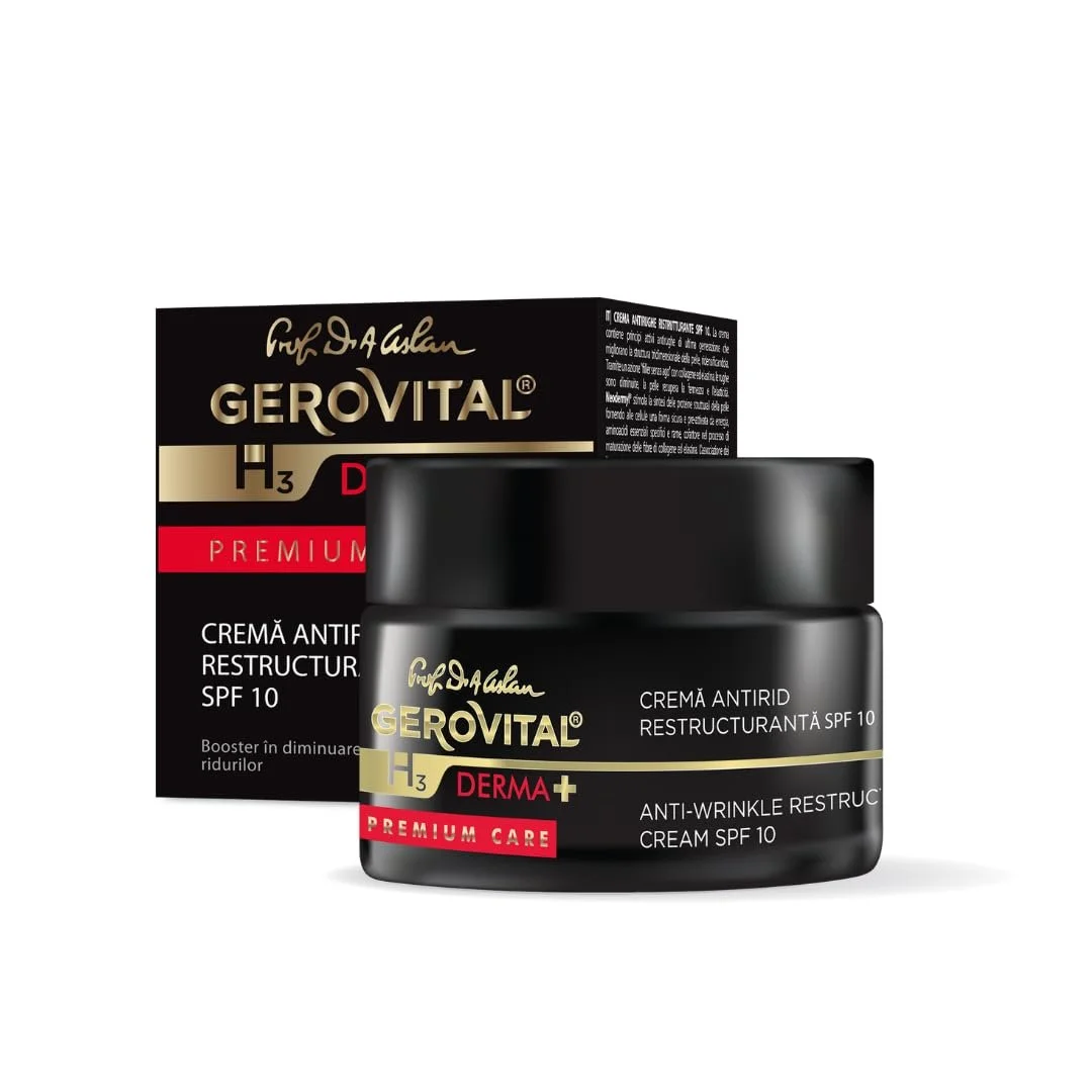 Крем проти зморшок Gerovital H3 Premium Care Derma + Acetate SPF 10, фото №2