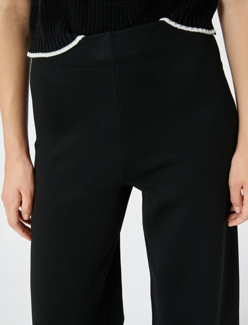 Штани Koton з широкими штанинами та середньою посадкою для жінок, фото №5 Штани Koton з широкими штанинами та середньою посадкою для жінок, фото №5