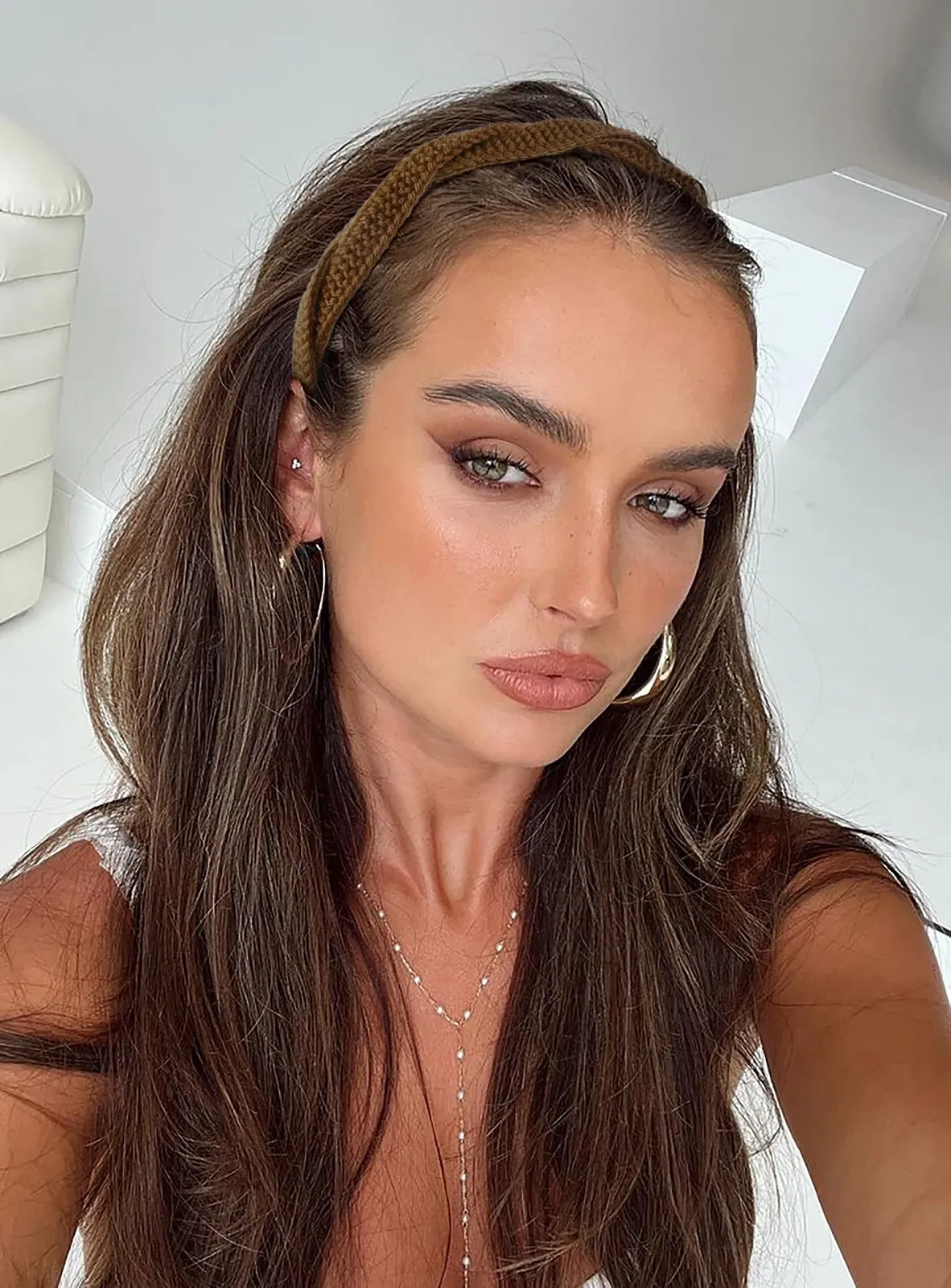 Набір плетених в'язаних обручів на голову для жінок, 4 шт, фото №5