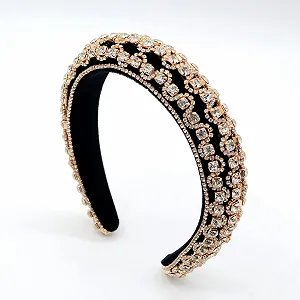 Обруч для волос со стразами для женщин - Фото 1