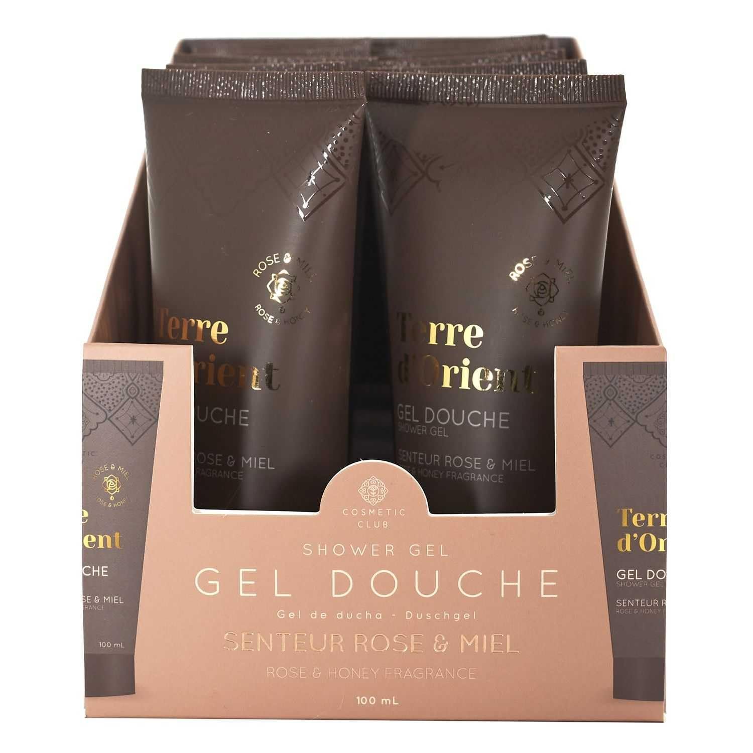 Гель для душу COSMETIC CLUB Terre d'Orient SC0610 з ароматом троянди та меду зволожуючий та пом'якшувальний 100 мл, фото №3