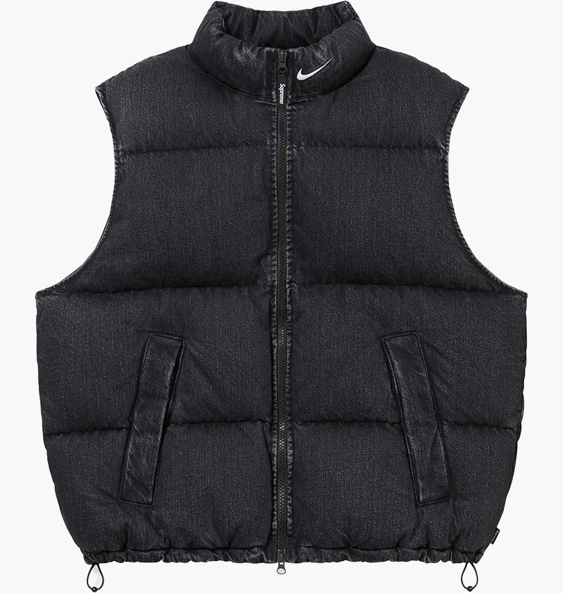 Жилетка Supreme x Nike Denim Puffer Black S, фото №1