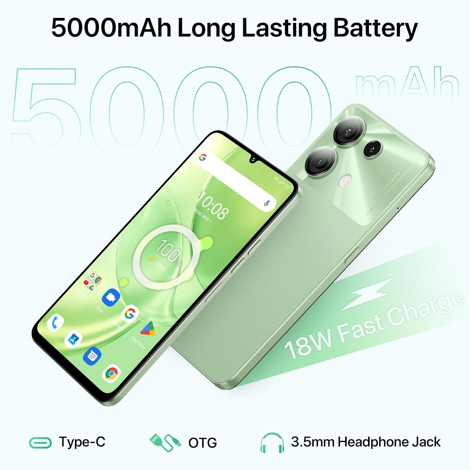 Смартфон UMIDIGI G9 5G 12(6+6)GB RAM 128GB 6.75" 50MP 5000mAh, фото №7