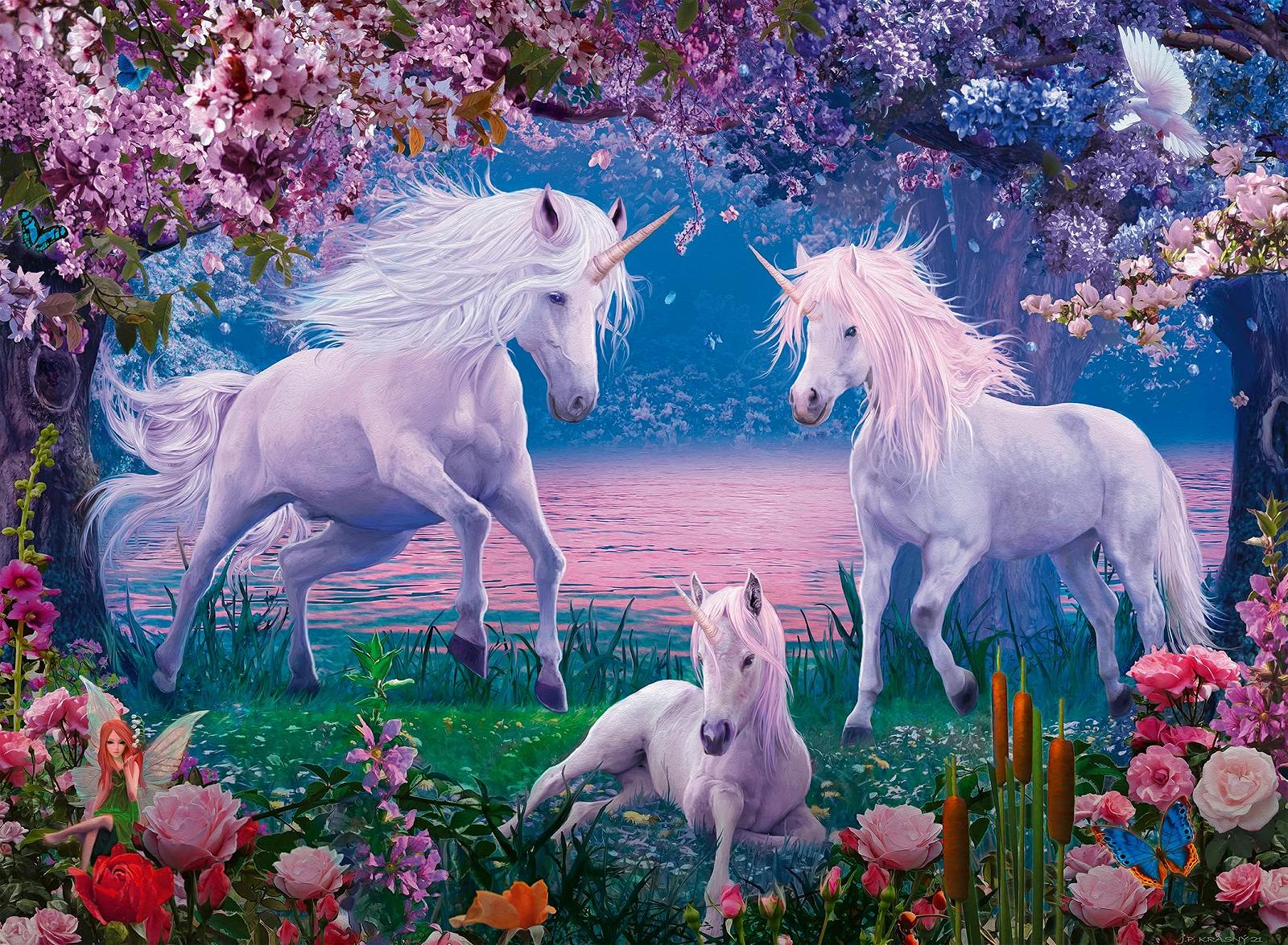 Детский пазл Ravensburger 13347 Charming Unicorns 100 элементов для детей от 6 лет, фото №2