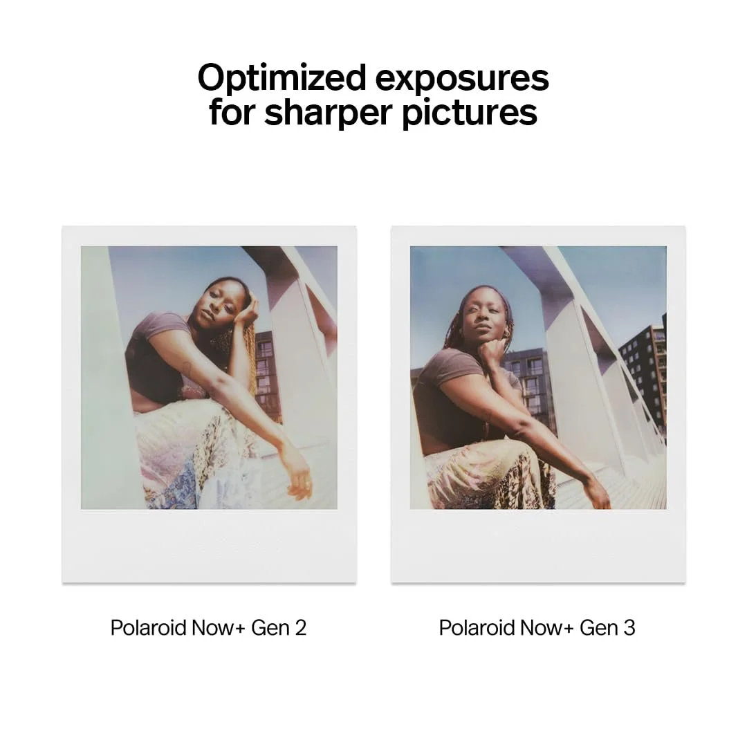 Фотоаппарат мгновенной печати Polaroid Now+ Gen 3 Bluetooth Bundle + цветная пленка (16 фото) White, фото №5