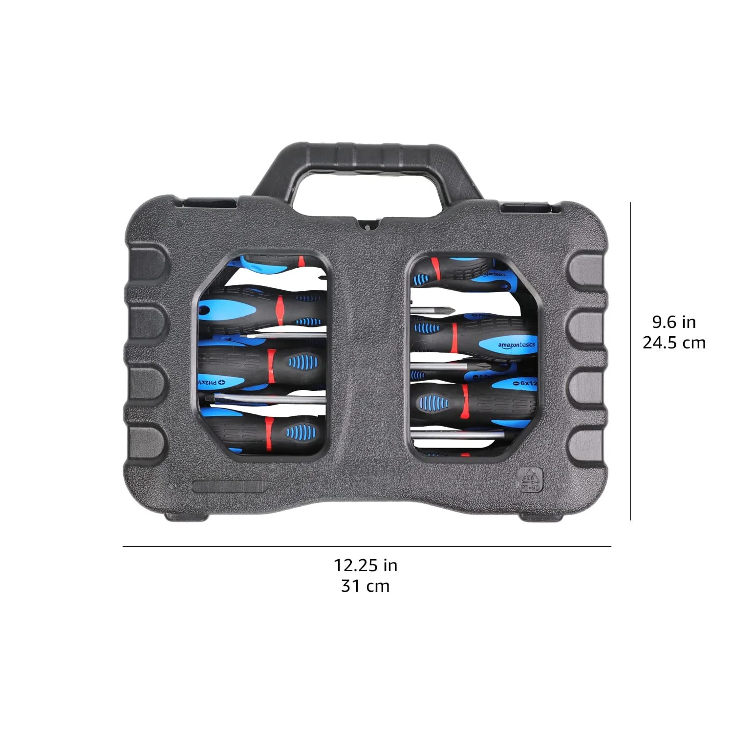 Набір прецизійних викруток Amazon Basics Slotted Phillips Torx 58 предметів Чорний, фото №6