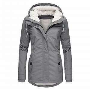 Зимове пальто Жіноче Тепла зимова з хутряним капюшоном - Фото 1