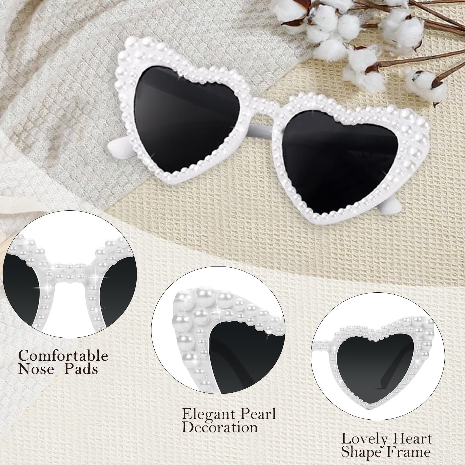 Сонцезахисні Окуляри Серце YUNHENTONG Перламутрові, фото №3
