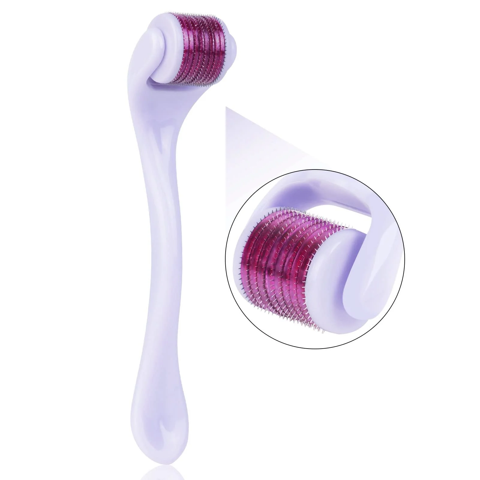 Дермаролер URAQT, ролик з мікроголками для обличчя та тіла, ролик для росту бороди, фото №9