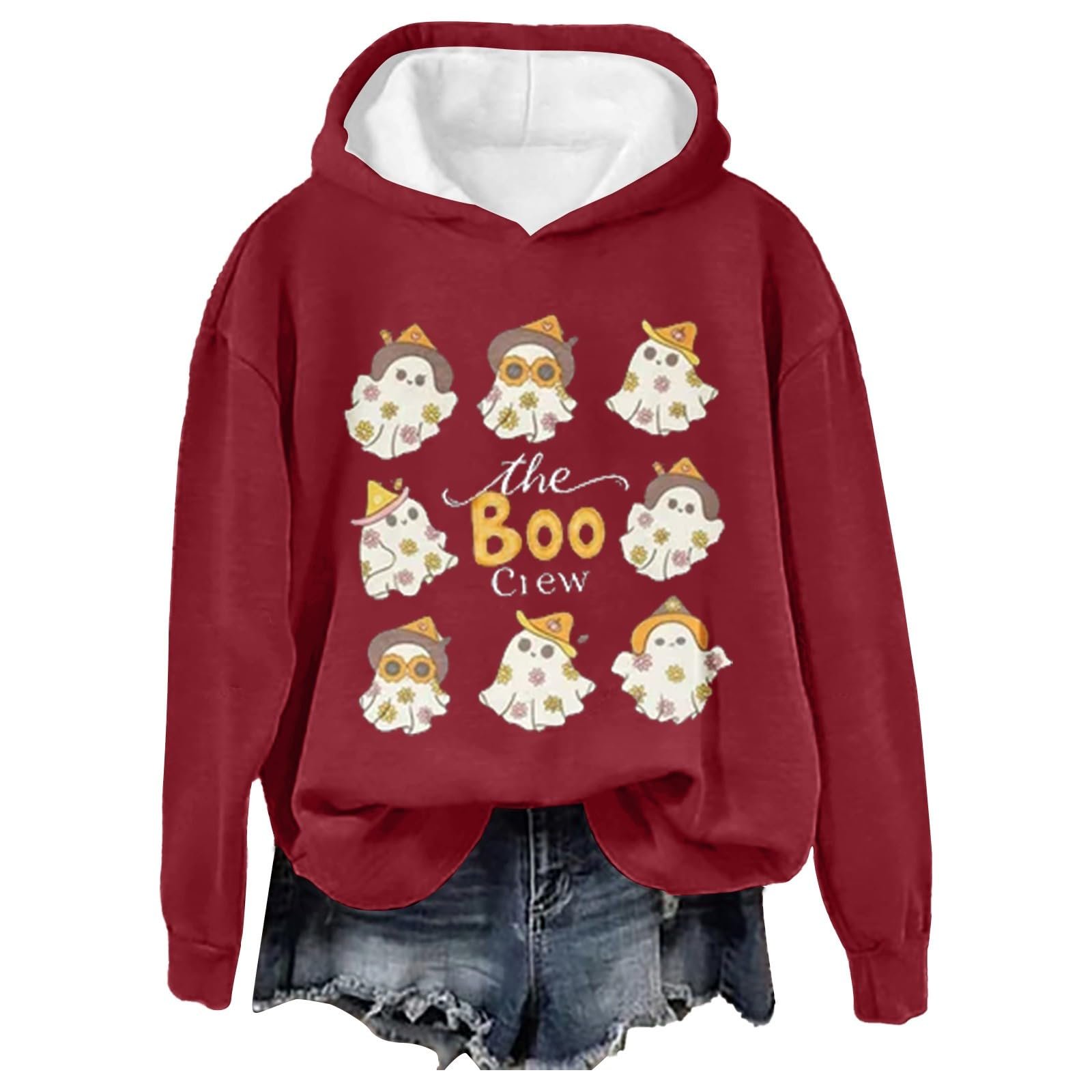 Женский свитшот Generisch Без капюшона Элегантный Базовый Свободный Рождественский Свитер в Семейном Стиле Полосатый Хэллоуин, фото №1