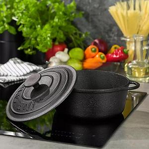 Гусятниця для запікання Чавунна з кришкою synthetic.ua - Фото 1