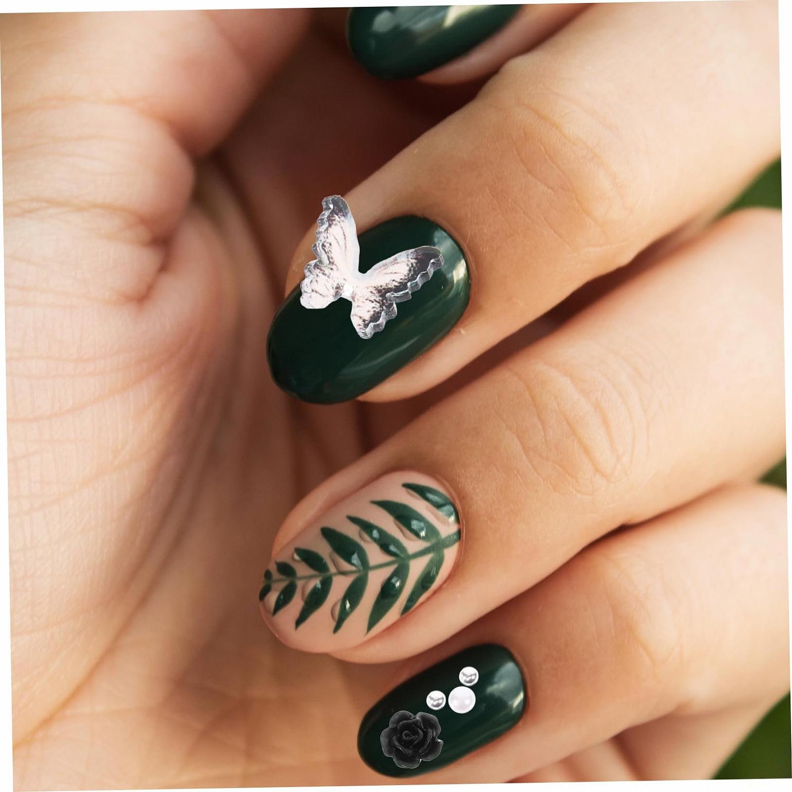 Шарми для нігтів MERRYHAPY Дизайн метелика, дорогоцінне Каміння, фото №6