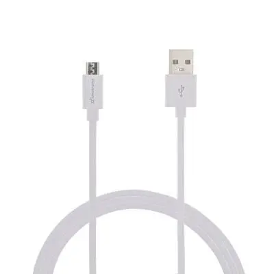 Дата кабель USB 2.0 AM to Micro 5P 2.5m white Grand-X PM025W, фото №1