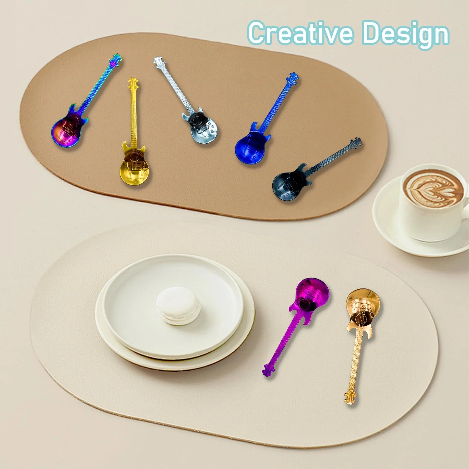 Кавова ложка  Форма гітари з нержавіючої сталі 304, фото №3