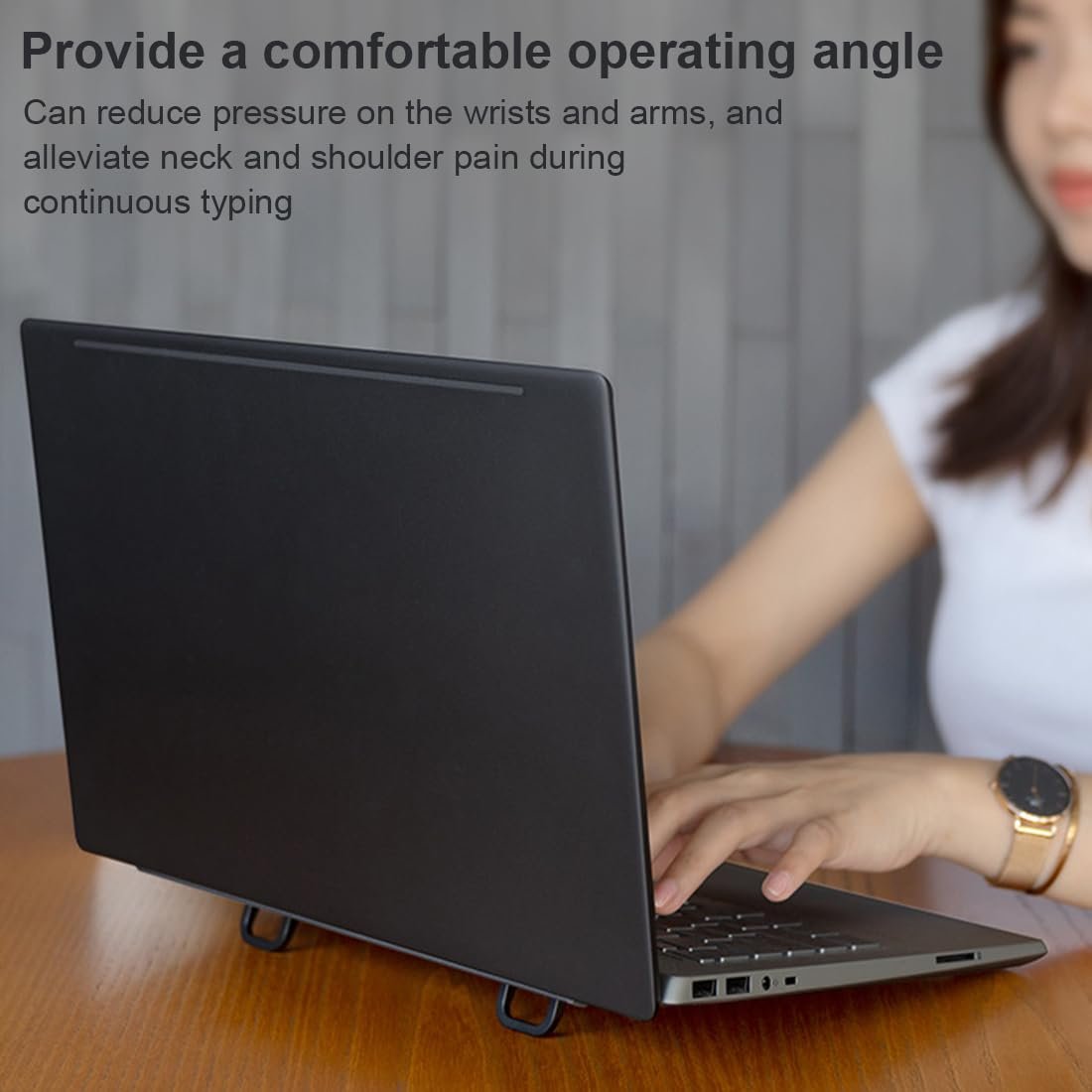 Подставка для ноутбука Мини (4 шт.) Металл, складная, регулируемая, противоскользящая, фото №6