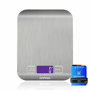 Цифрові кухонні ваги GRIFEMA 5 kg 1 g Stainless Steel - Фото 1