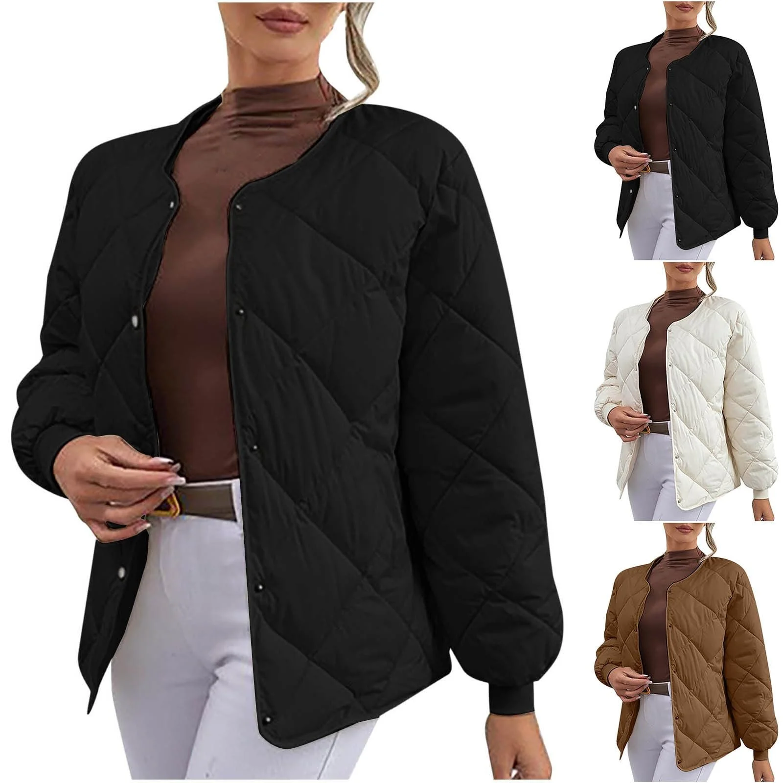 Куртка Бавовняна NACQZLI Жіноча Однотонна, фото №2 Куртка Бавовняна NACQZLI Жіноча Однотонна, фото №2