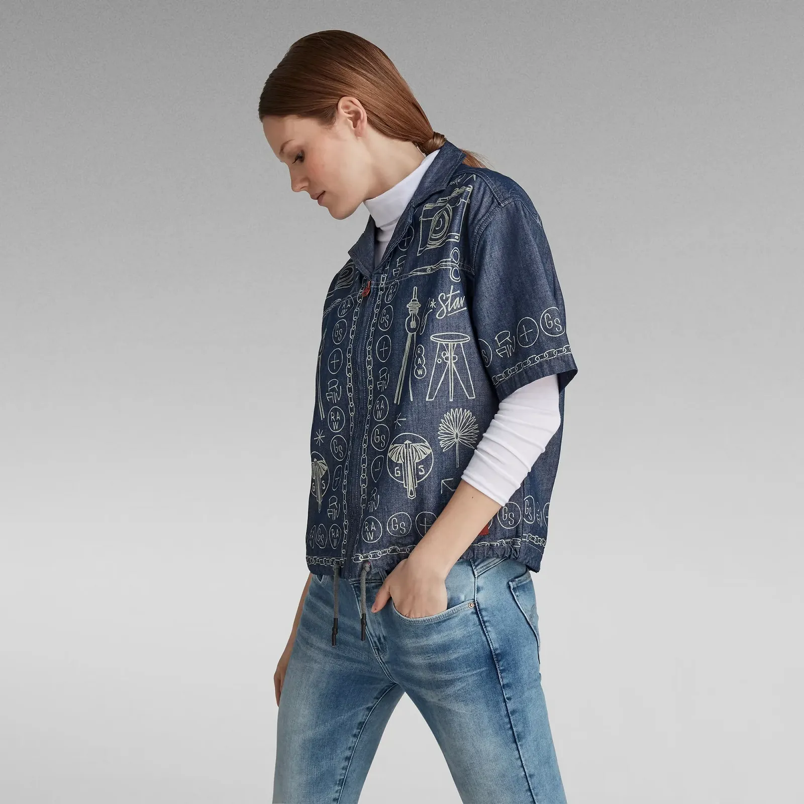 Женская футболка G-Star RAW Hawaii Shirt Printed - M, фото №2