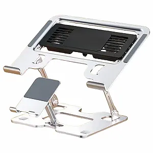 Подставка для ноутбука 2-в-1 Эргономичная Регулируемая Подставка-Держатель для Компьютера Эргономичный Охлаждающий Кронштейн Стойка Охлаждающая Подставка - Фото 1