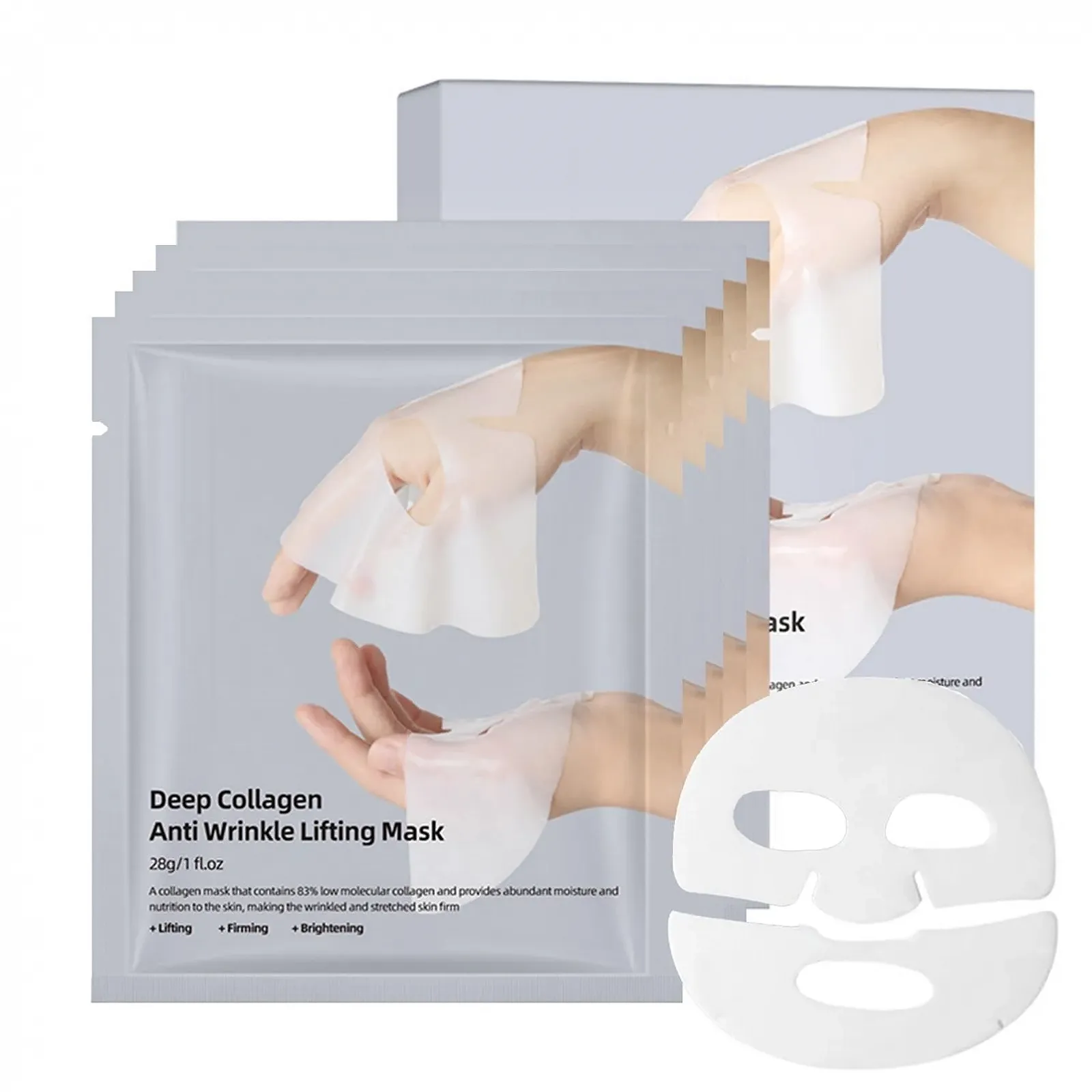 Маска Коллагеновая для лица Anti-Ageing Ночная, Гидролизованная, Набор (8), фото №1