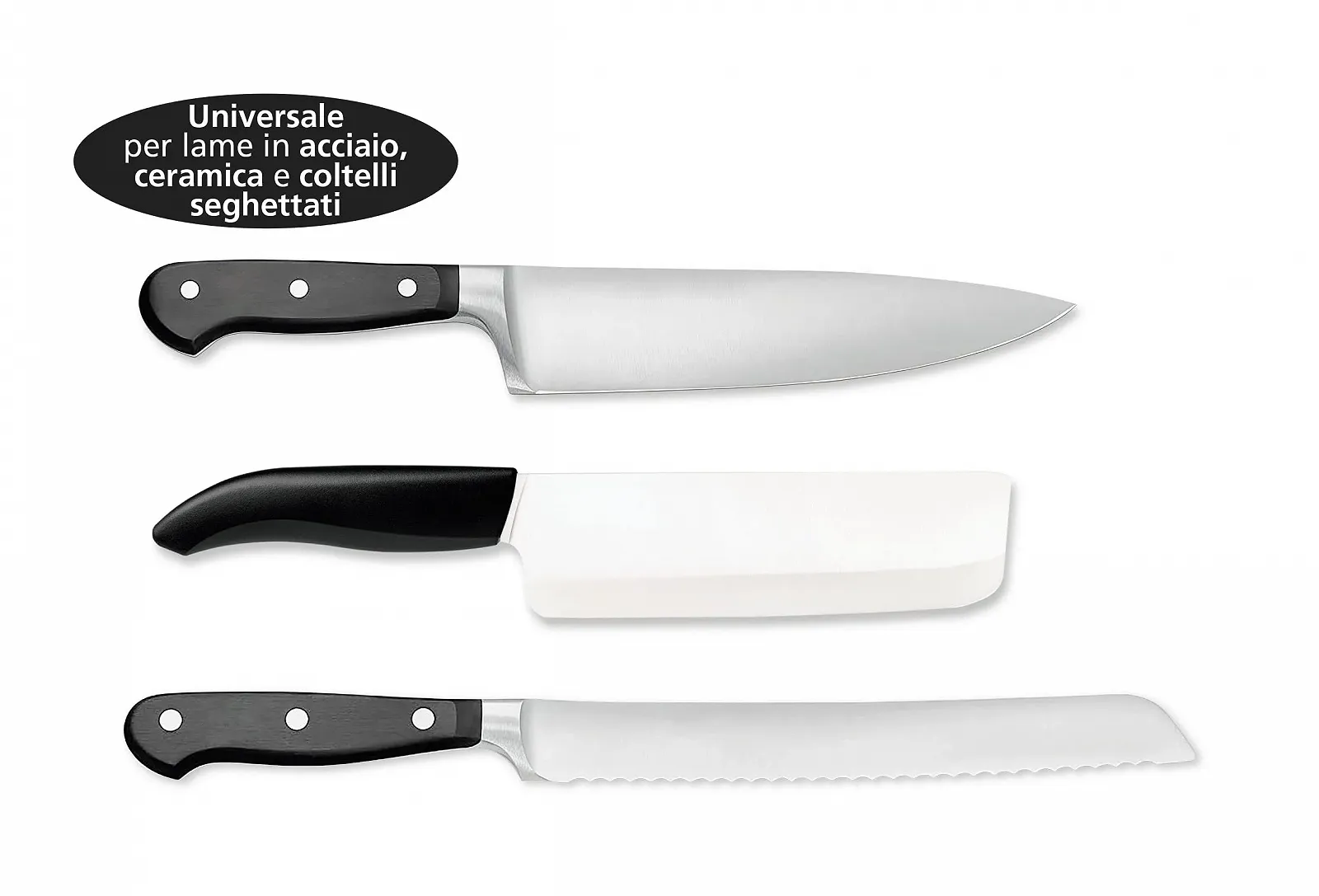 Точилка для ножів електрична Macom Just Kitchen Prosharp 827 White and Steel, фото №3