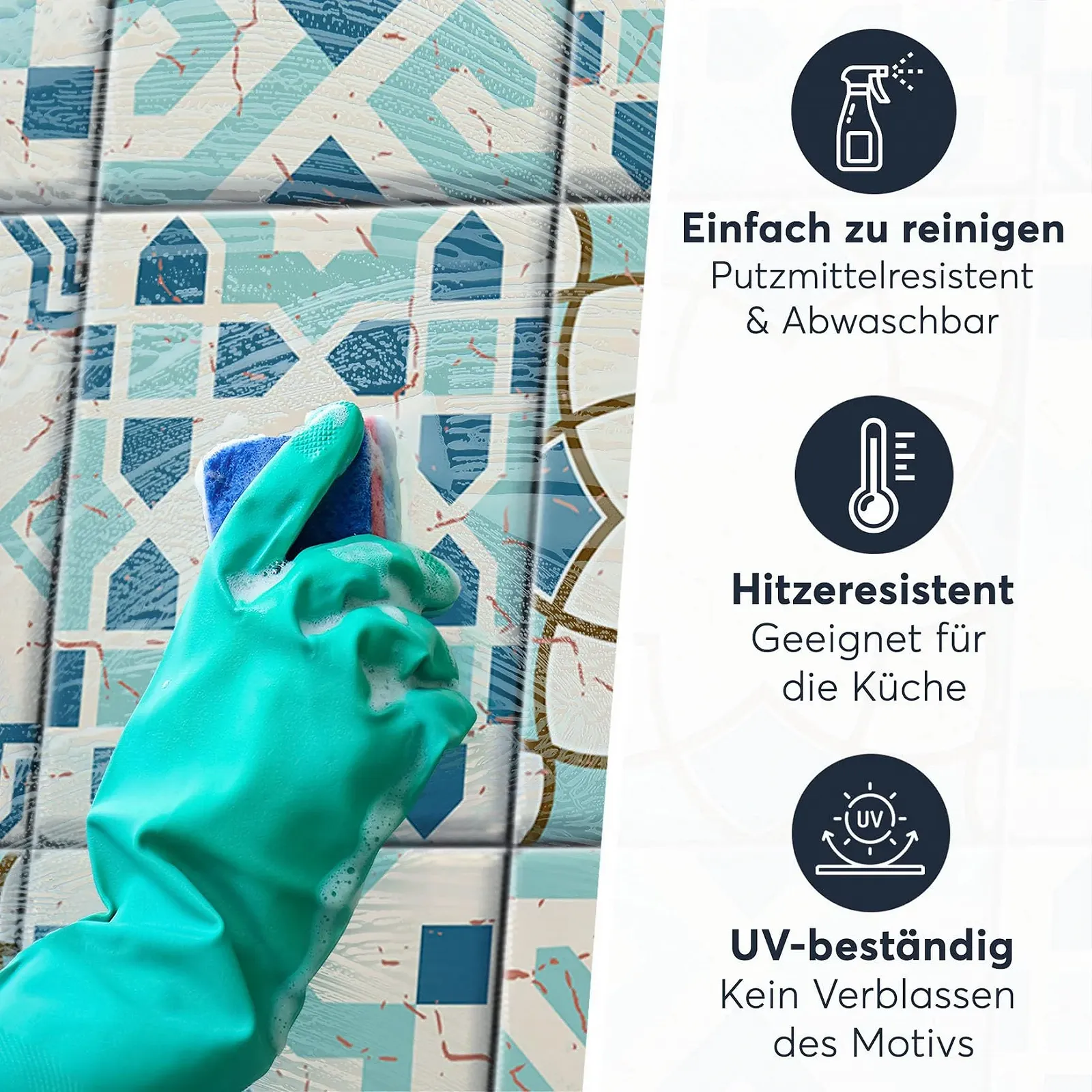 Наклейки для плитки CREATISTO Мозаїка 15 x 20 см 12 шт., фото №6