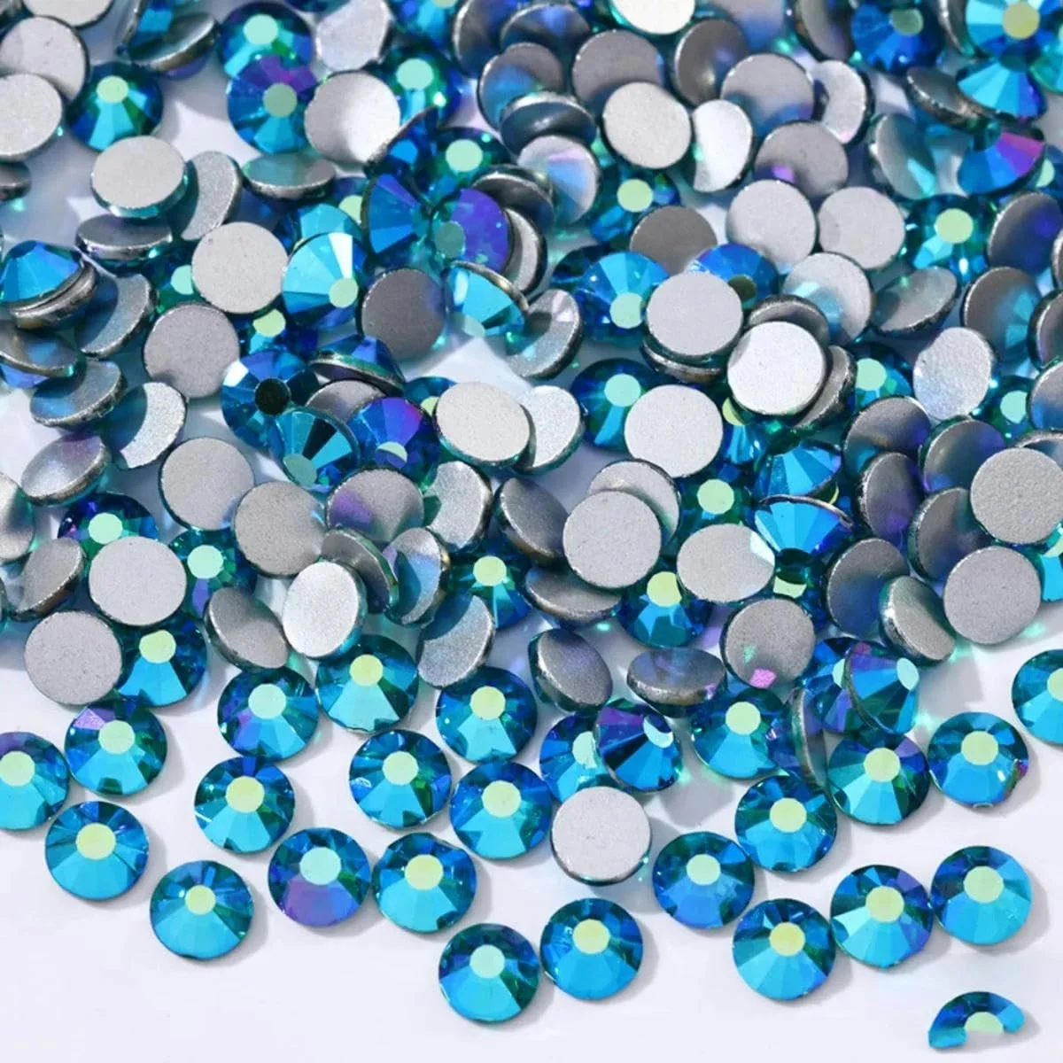 Стрази Blue Series з плоскою задньою стороною синій дорогоцінний камінь, розмір 8, 1140 штук, фото №4