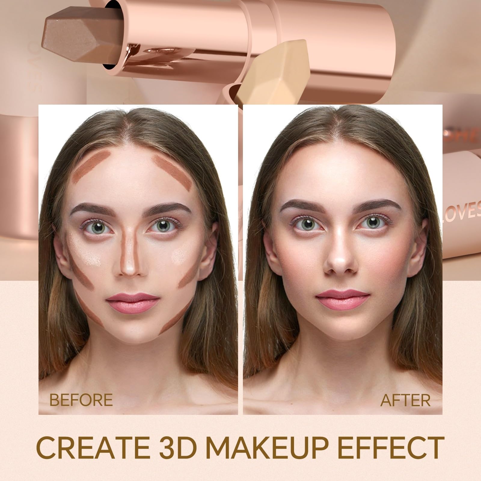 Стік 2 в 1 No Limits Кремовий бронзер і хайлайтер 01#, фото №6 Стік 2 в 1 No Limits Кремовий бронзер і хайлайтер 01#, фото №6