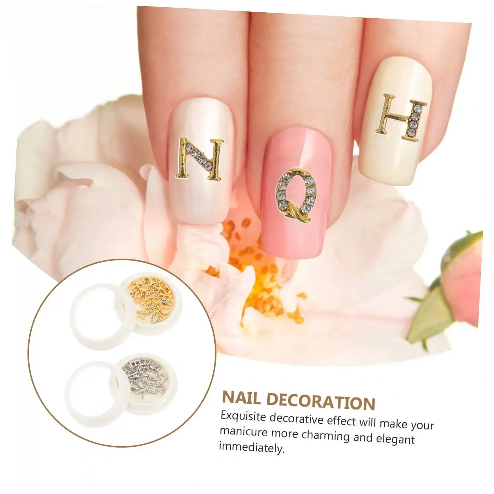 Стразы Тип Буквы Healvian 3D для ногтей, 2 коробки, фото №3