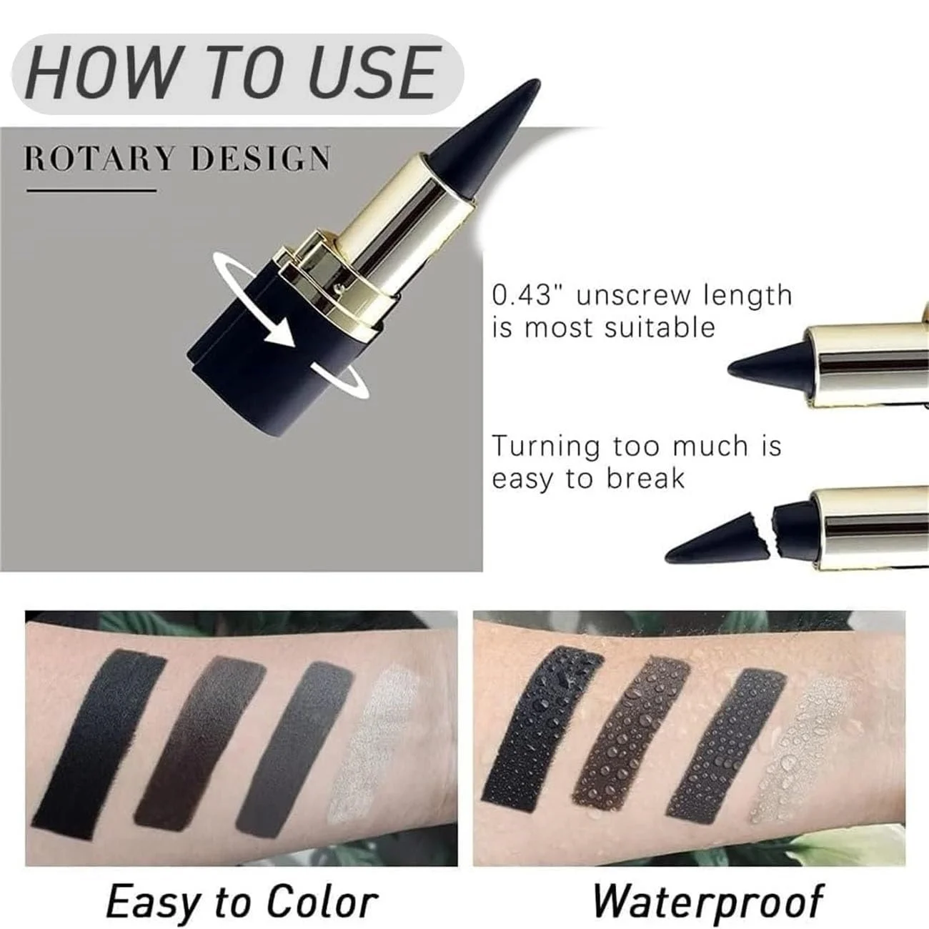 Гель-Олівець Ayky Long Wear, чорна, фото №4 Гель-Олівець Ayky Long Wear, чорна, фото №4