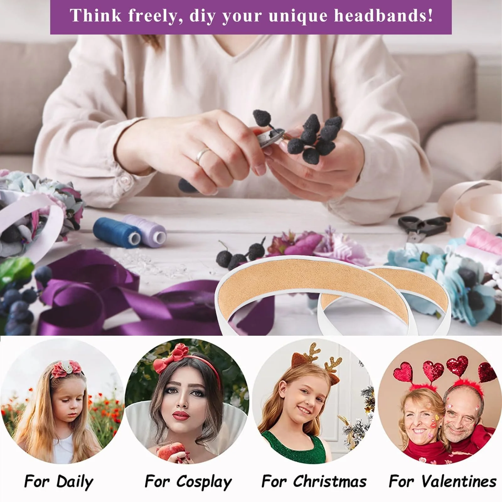 Обруч широкий женский 3 см, фото №5 Обруч широкий женский 3 см, фото №5